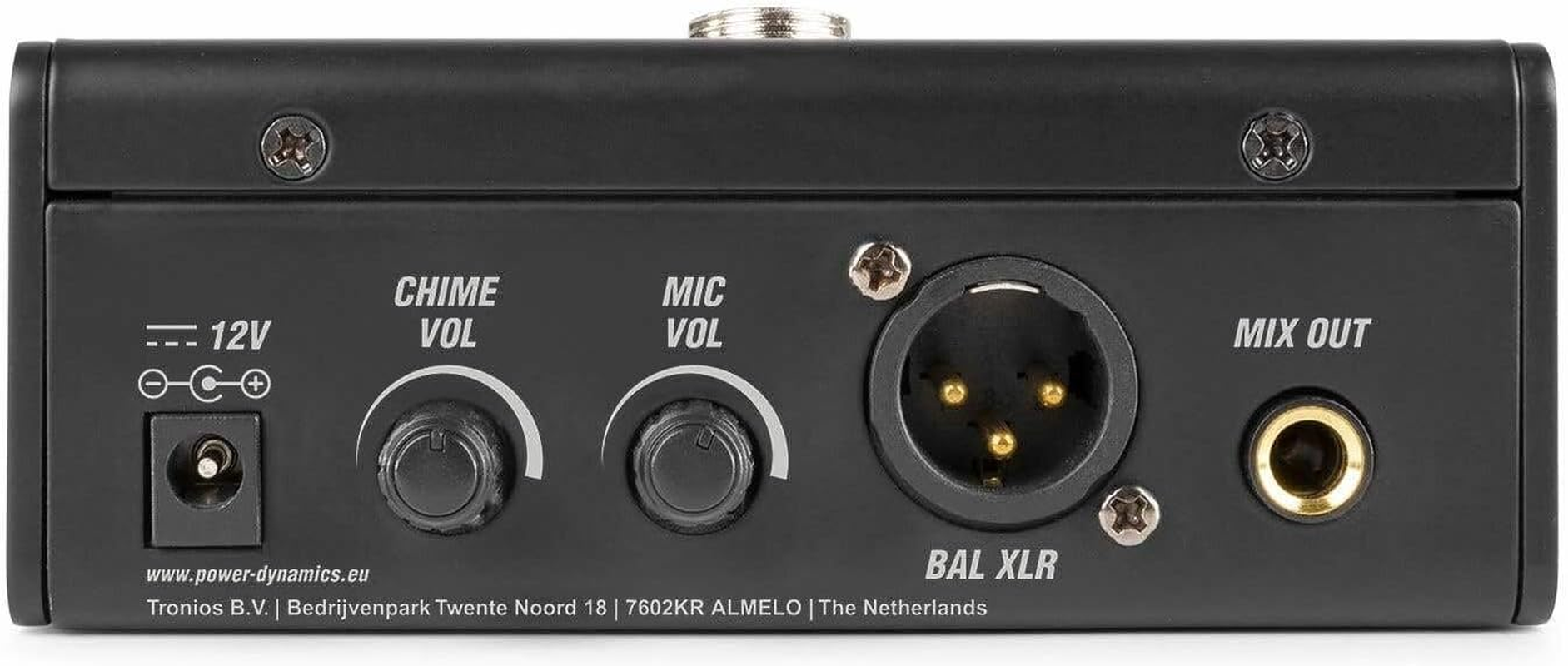 Power Dynamics TM370 Gooseneck Paging Microphone, Condenser with Desktop Base, Chime, Mic Volume Control