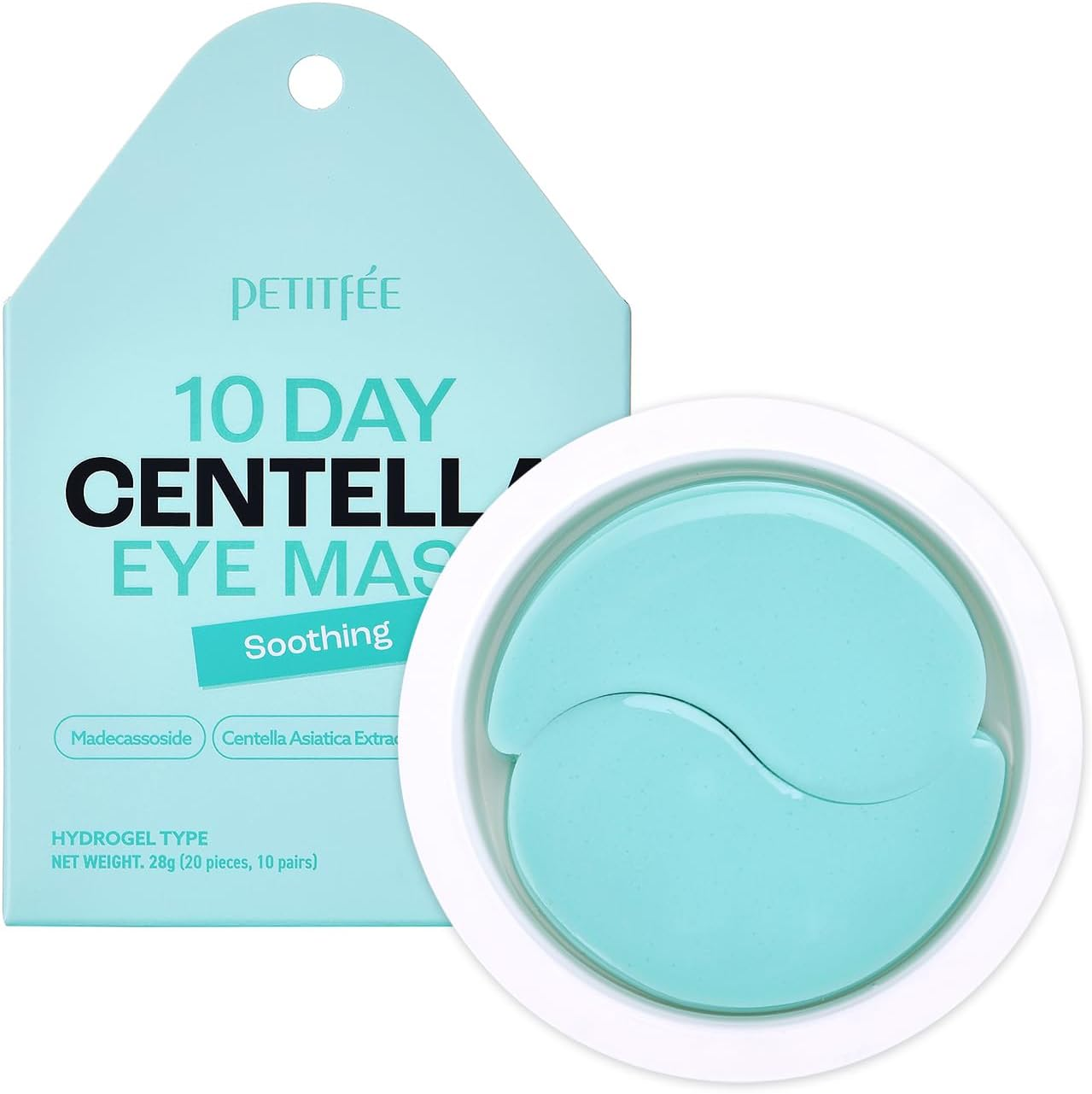 10 DAY Eye Mask Centella 20Pcs (10Pairs) - Soothing Eye Patch, Calming Eye Area with Madecassoside, Centella Asiatica Extract, Asiaticoside, Travel Friendly, Lightweight image number 5
