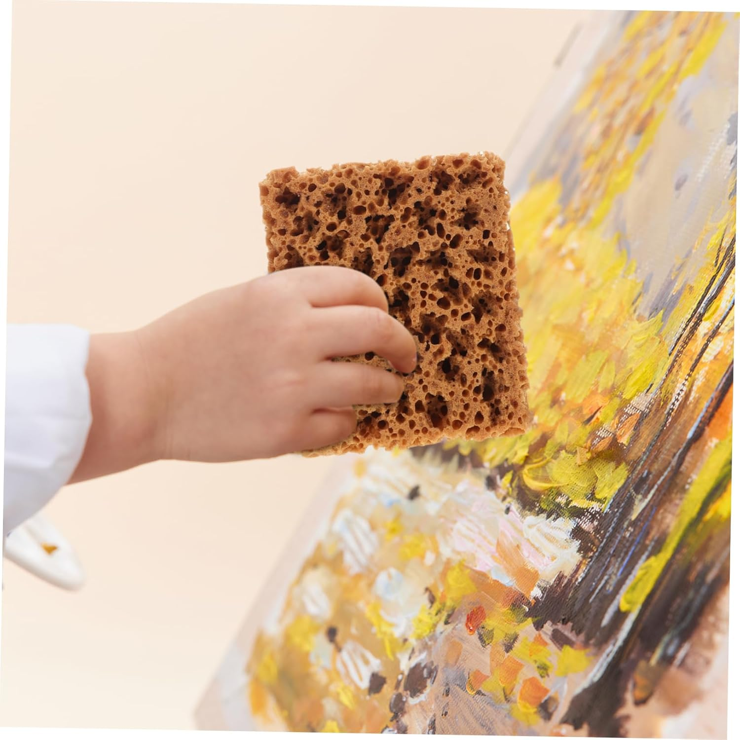 VICASKY Paint Brush Tools Natural Sea Sponge for Texture Painting Walls Furniture Crafts Artist Sponge Soft Bristles image number 3