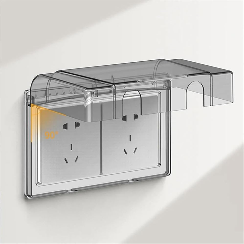 Power Point Cover, Powerpoint Cover Child Proof,Green Switch Socket Protective Cover Splash Proof Box Bathroom Toilet Waterproof Box image number 3