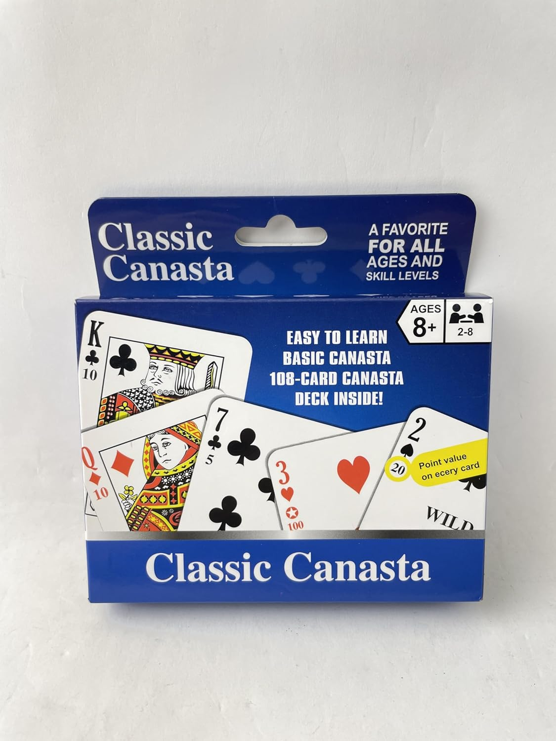 Classic Canasta Playing Card Game with Value Points