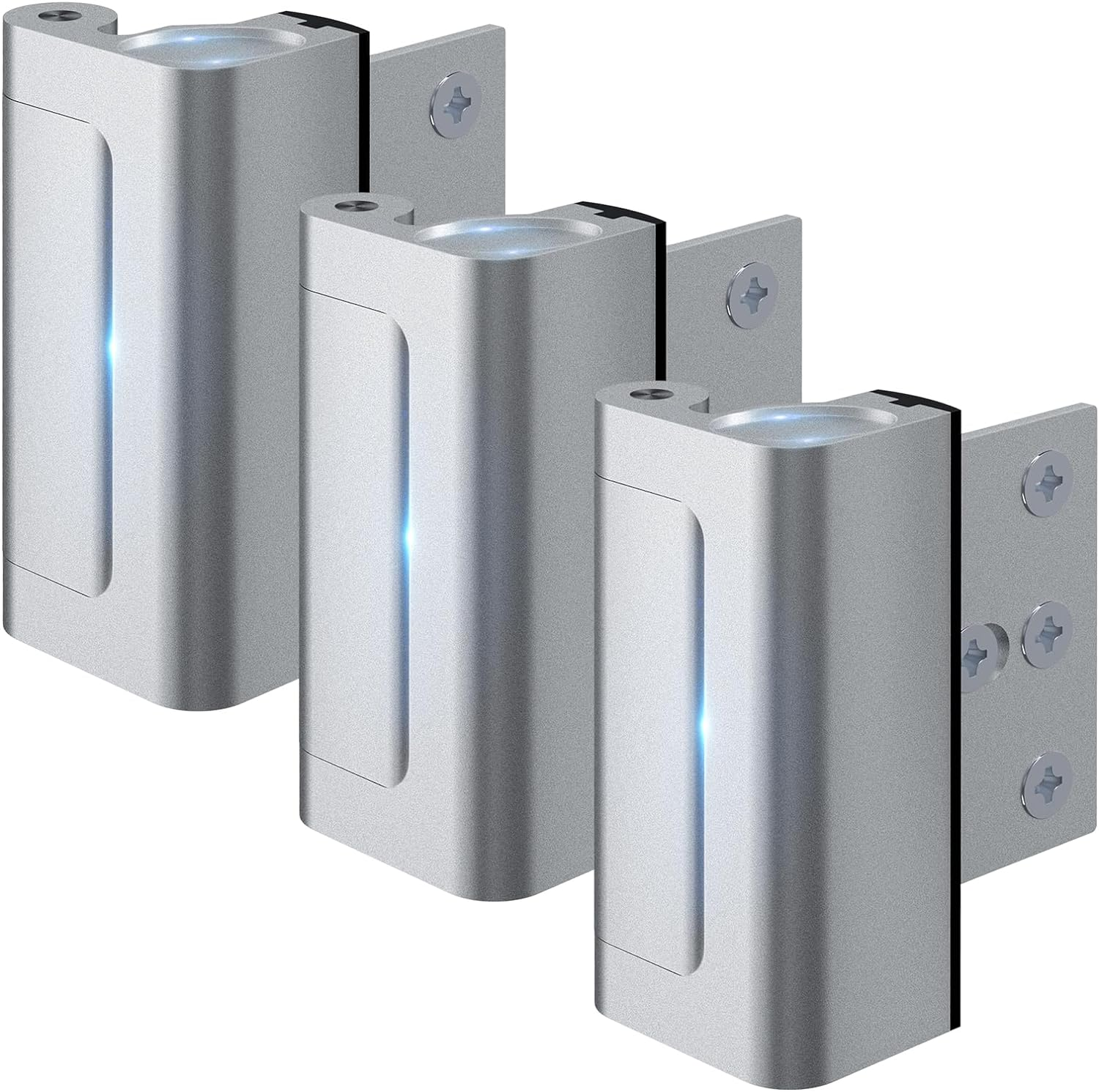 Rerishom 2 Pack Door Lock Withstand 800 Lbs for Inward Swinging Door,Door Reinforcement Lock with 8 Screws to Prevent Unauthorized Entry, Child Proof Pin Tumbler for Extra Home Security and Privacy