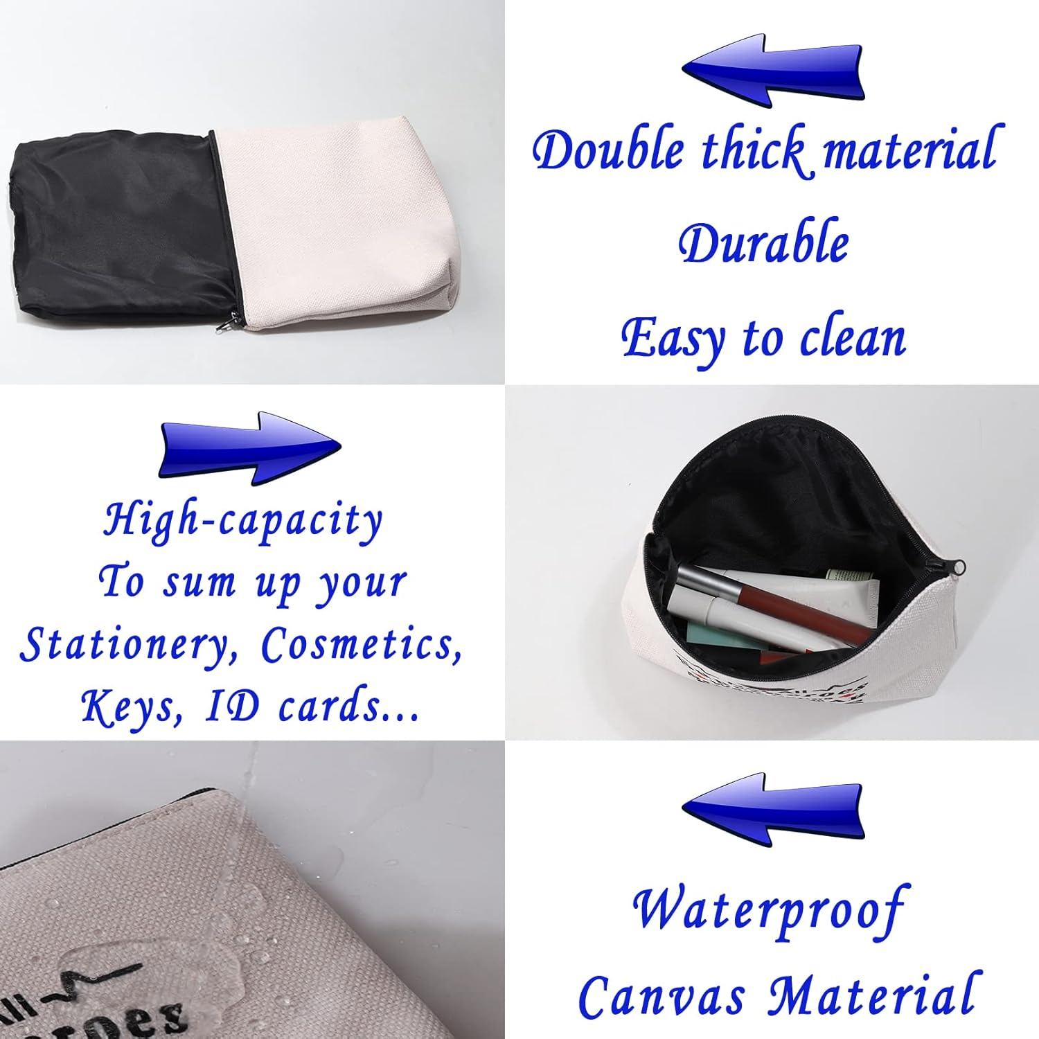 LEVLO Funny Springer Spaniel Lovers Gifts the Anatomy of a Springer Spaniel Cosmetic Bags Springer Spaniel Veterinary Mom Travel Toiletry Bags, Springer Spaniel image number 6