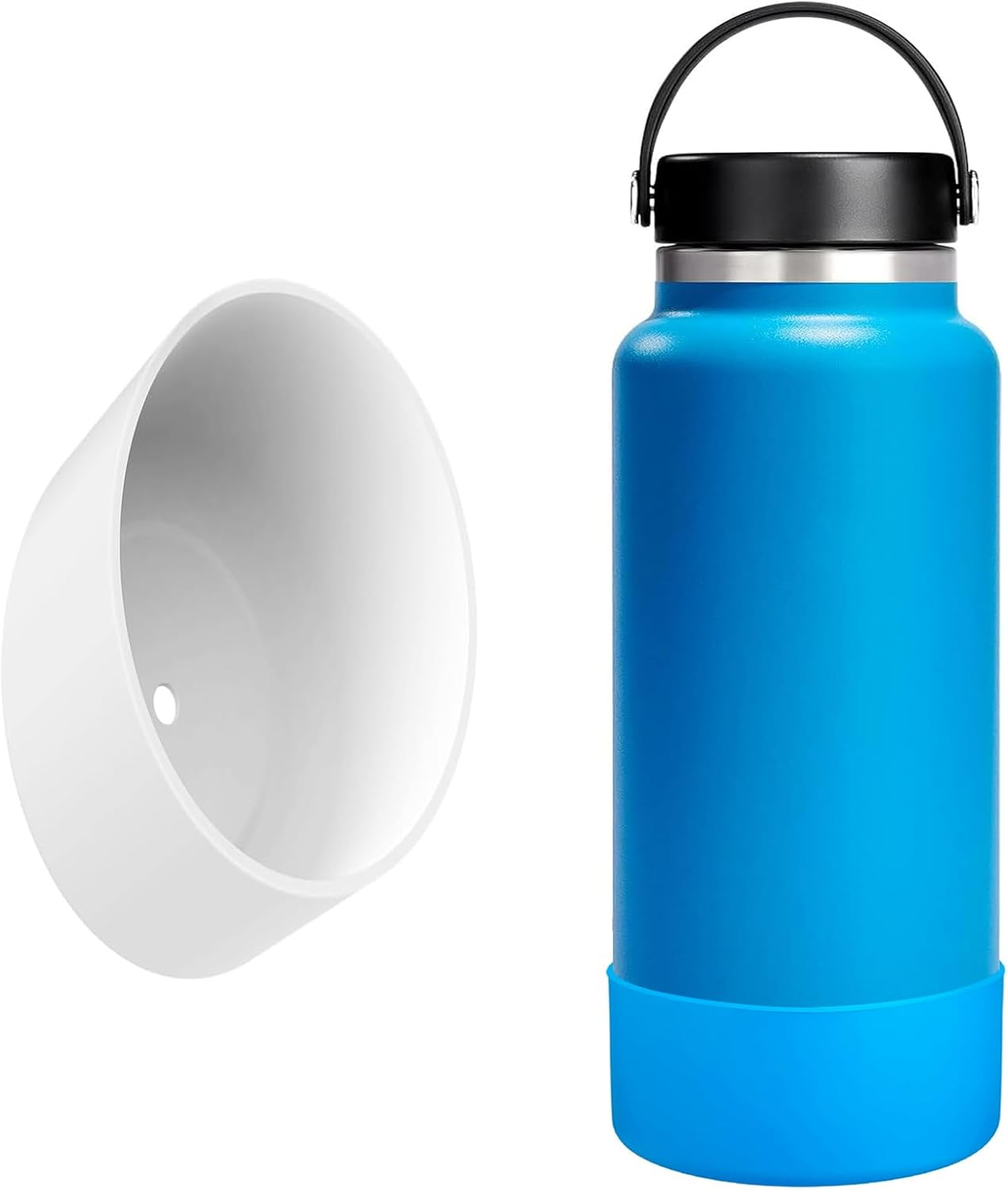 2 PCS Silicone Water Bottle Boot for Hydro Flask 32 Oz 40Oz, Anti-Slip Protective Sleeve Bottom Bumper Protector for 9 Cm in Diameter Stainless Steel Water Bottles image number 2