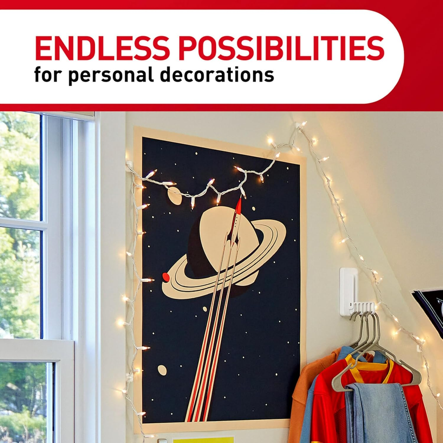 Command round Cord Clips, Clear, 10-Clip, 4-Pack (40 Clips Total) image number 1