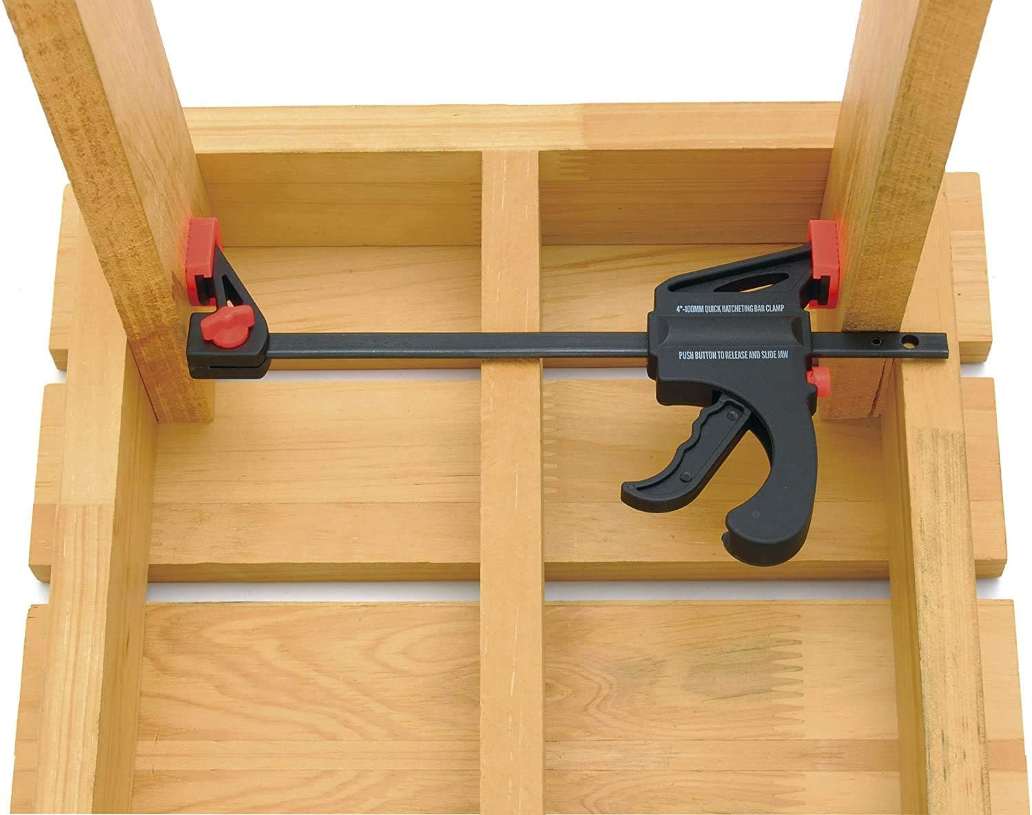 Takagi HQB-100-2P Hobby Quick Bar Clamp, Black, 3.9 Inches (100 Mm), Set of 2, (Tsubamesanjo Brand) [Easy Work Just Squeeze a Lever] Clamp Woodworking Hardware DIY Vise Fixing Hardware image number 5