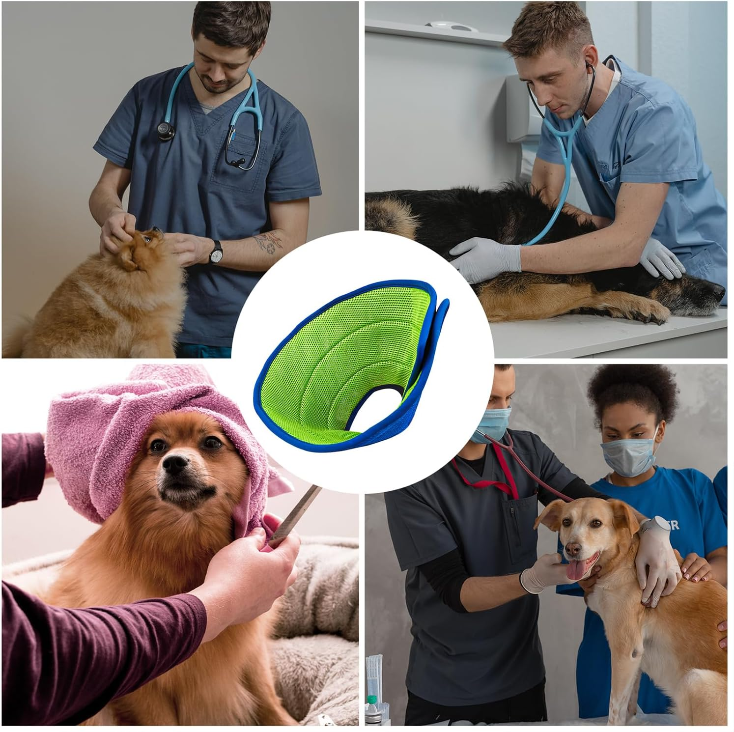 Dog Cone, Dog Recovery Collar for Small Medium Large Dogs Dog Surgery Collar for Dogs after Operation Preventing Pets from Touching Wounds (S) image number 5