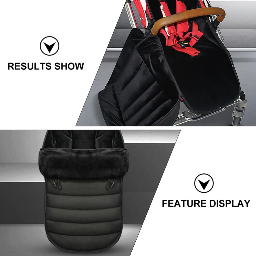 Zerodeko Baby Stroller Sleeping Bag, Universal Stroller Bunting Bag Winter Warm Baby Stroller Bunting Bag Toddler Stroller Footmuff Thickened Stroller Foot Cover image number 3