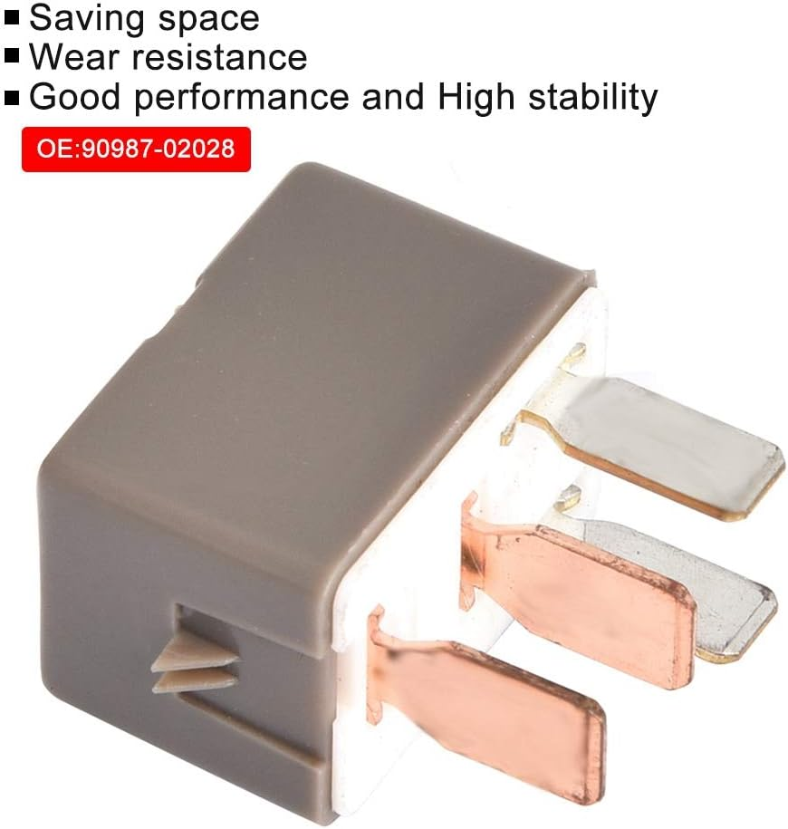 Air Conditioning Relay, Heavy Duty Car Anti-Wear AC Relay 90987-02028 for Repair