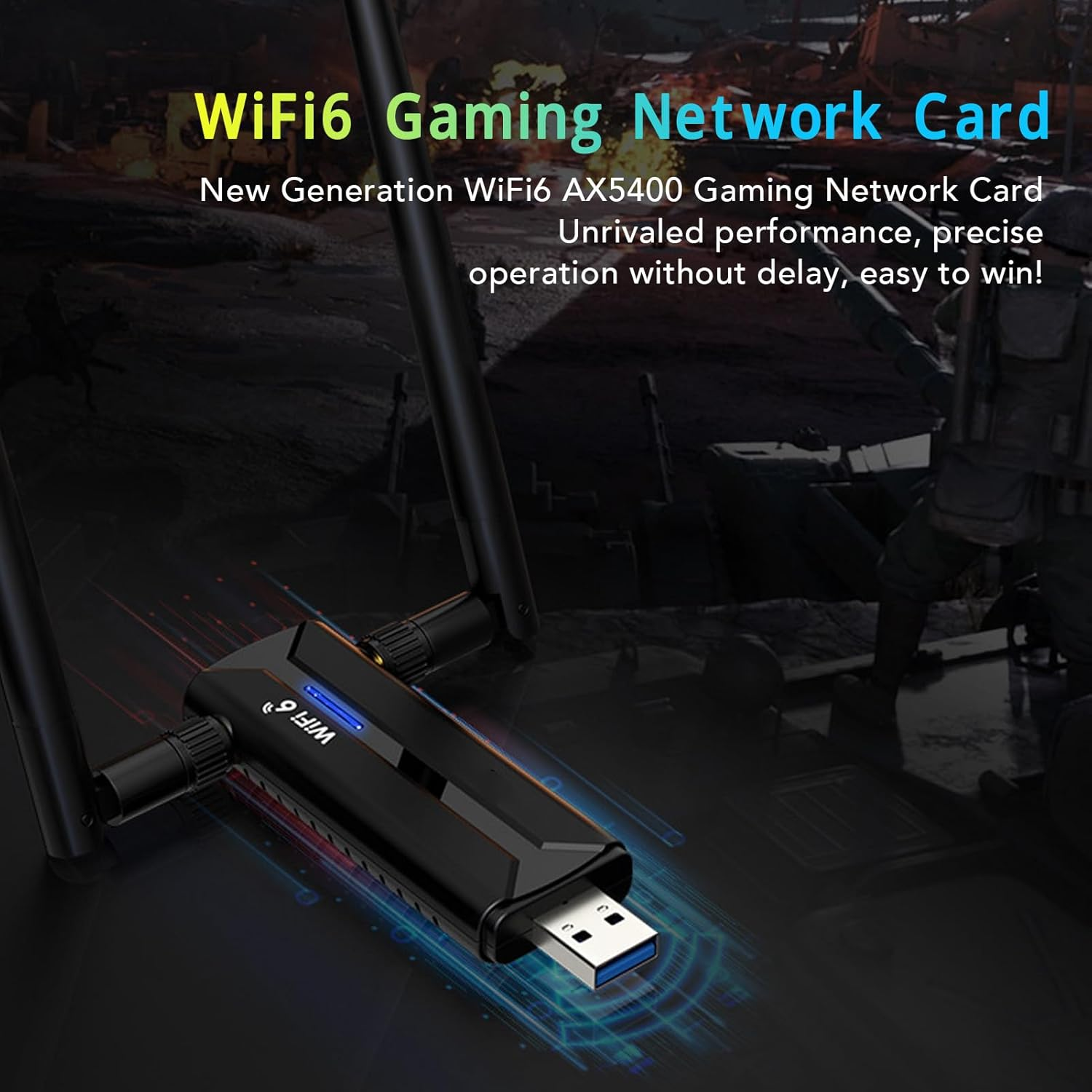 USB Wireless Network Adapter 3.0 High Speed Connection for 11 10, WLAN Strong Signal Dual 6 Ghz 5 Ghz 2.4 Adapter 2.4 image number 6