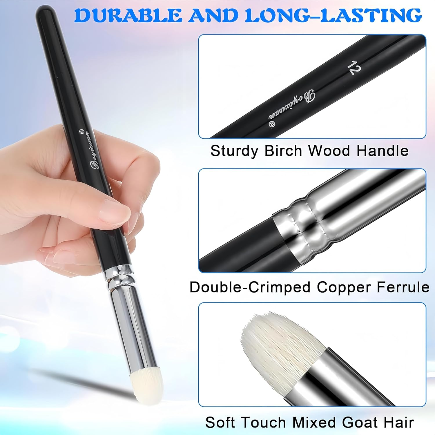 Febohao Dry Paint Brush Set 6 Sizes Miniature Paint Brushes Professional for Wargames Models Acrylic Oil Watercolour Detailing Brush