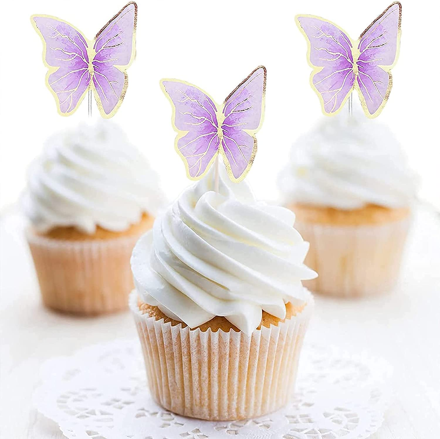 34Pcs Happy Birthday Cake Toppers,Cake Toppers,Cake Decorations with Happy Birthday and 3D Butterfly Cake Toppers,Suitable for Wedding Cake Topper(Butterfly Shape Random) image number 2