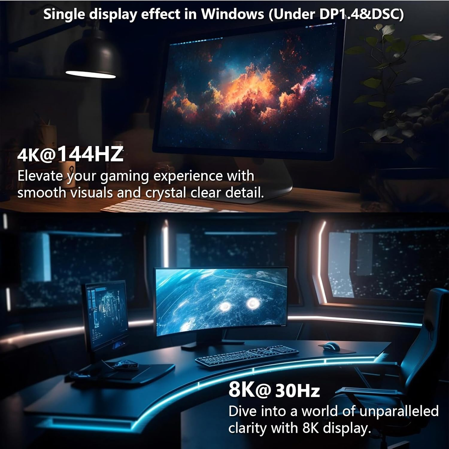 WAVLINK Laptop Docking Station 3 Monitors, 11 in 1 USB C Docking Station with PD3.1 140W Charging, Dual 8K HDMI + 8K Displayport, 5 USB-C/USB-A Ports, SD/TF Slot, Audio/Mic, RJ45 Ethernet image number 3