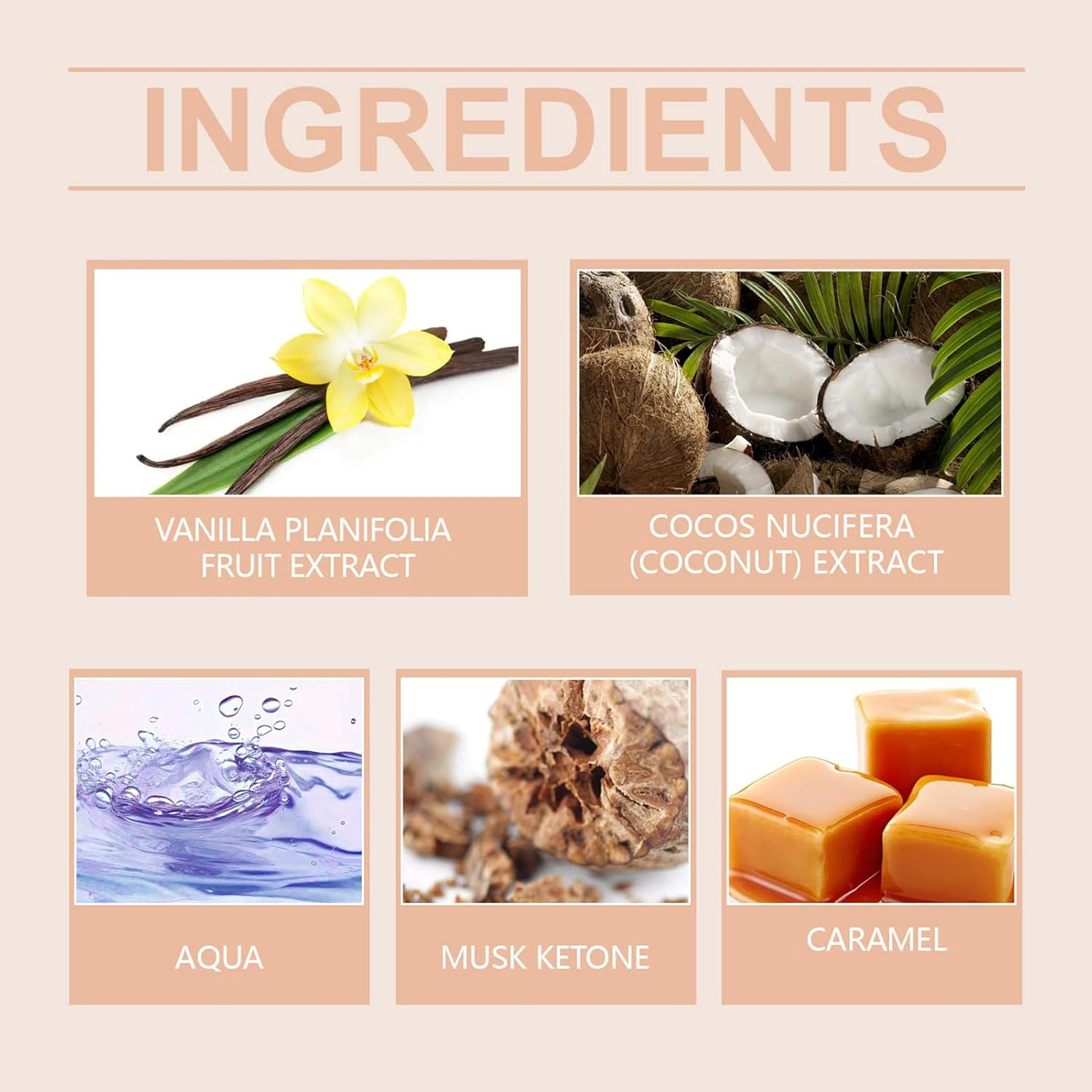 Caramel Vanilla Perfumes, Vanilla Caramel Premium Oil, Long-Lasting Sweet Fragrance Oil, Fragrance Spray Scent Body Mist Spray, Extrait De Fragrances for Women Men, 100Ml image number 1