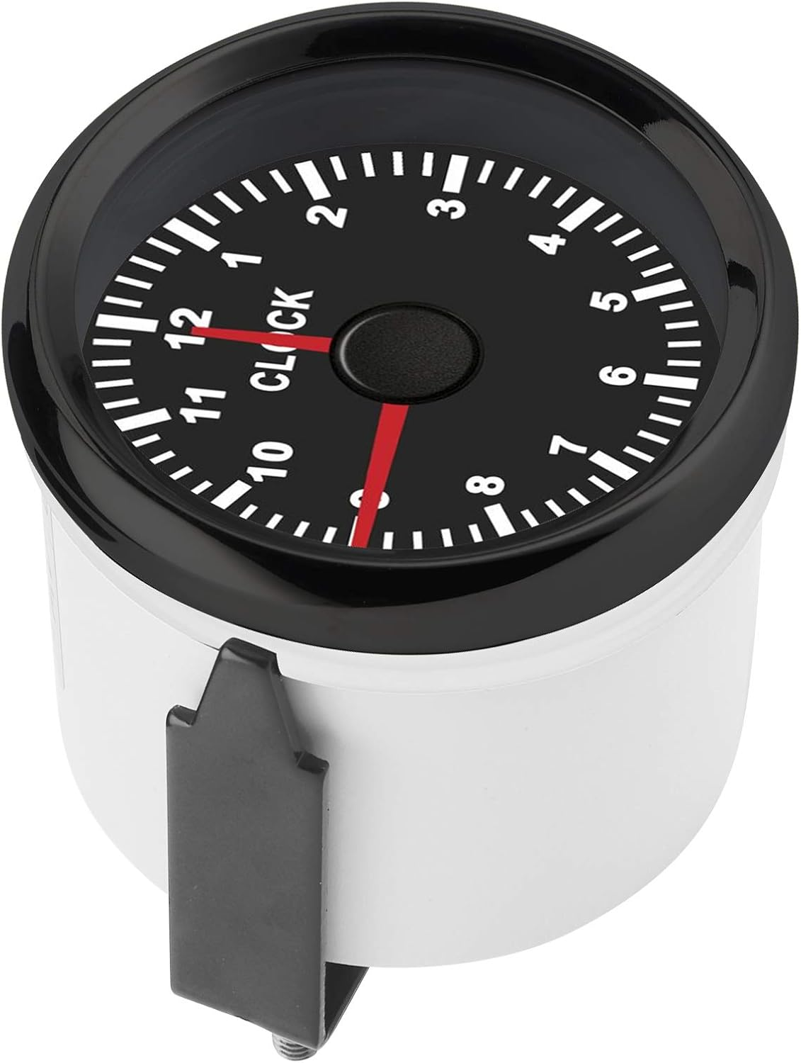 Akozon round Hour Meter Gauge 2Inch Universal Clock Gauge Instrument 0‑12 Hourmeter Red Backlight 12V/24V for Car Boat Yacht Motorcycle(#1) image number 1