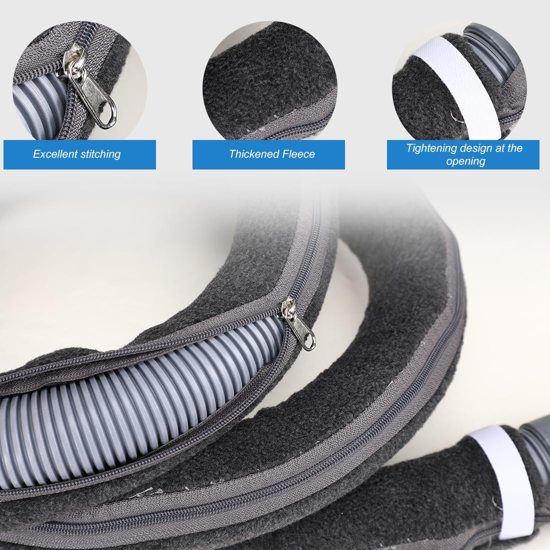 Hose Cover for CPAP Heated Tubing Wrap Slim Tube Cover for CPAP 6Ft Insulator Sleeve Skin Safe Quality No Condensation for Most Tubing Covers image number 1