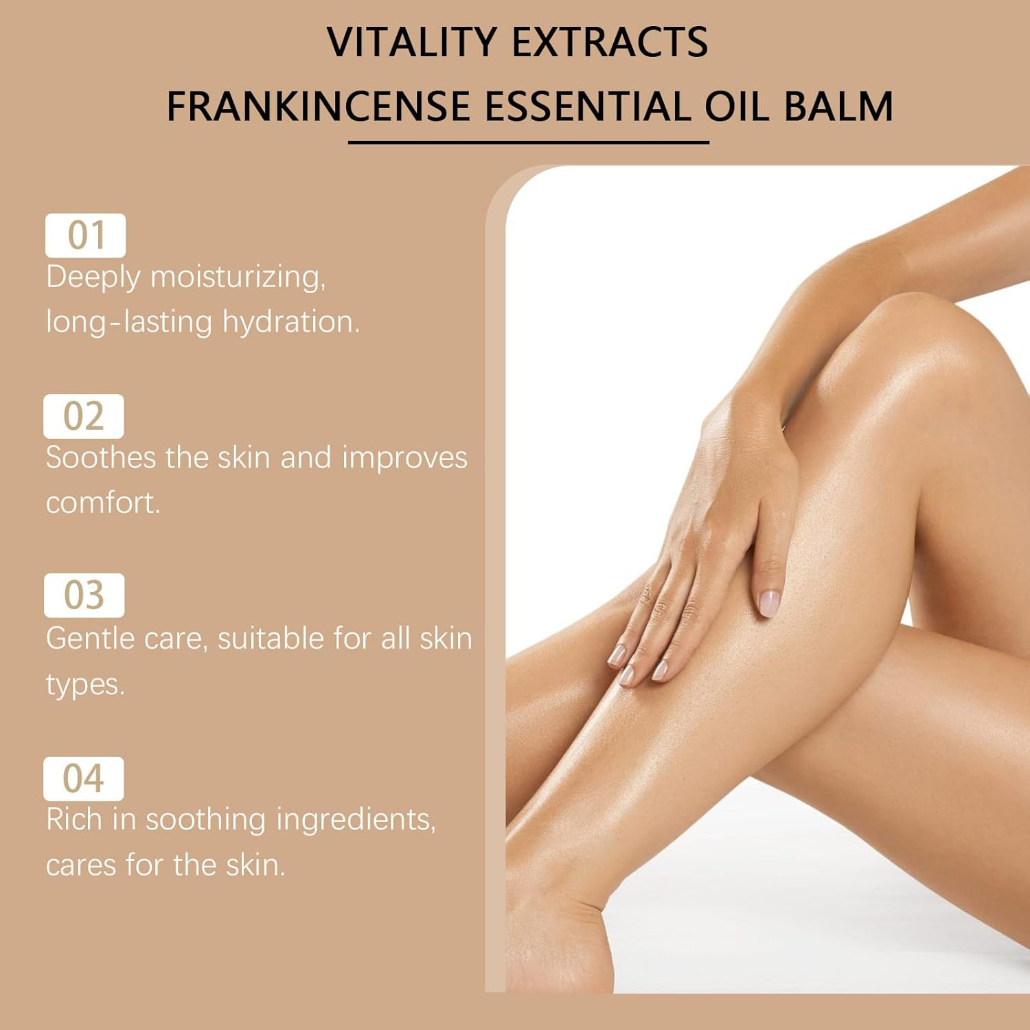 Frankincense Balm - Deep Hydrating Natural Skin & Body Balm with Boswellia Serrata, Beeswax & Olive Oil, Soothes Dry, Cracked Skin, Face Hands Feet, Non Greasy image number 1