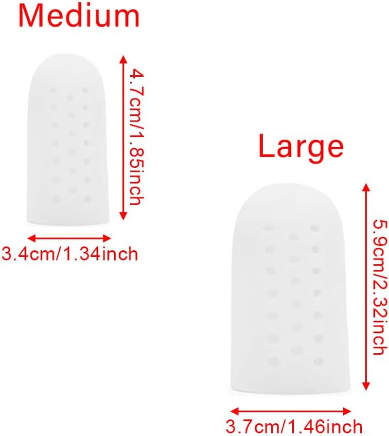 Big Toe Cap Silicone Sleeve Gel Cover Protector Tube Pain Relief Breathable (M) image number 5