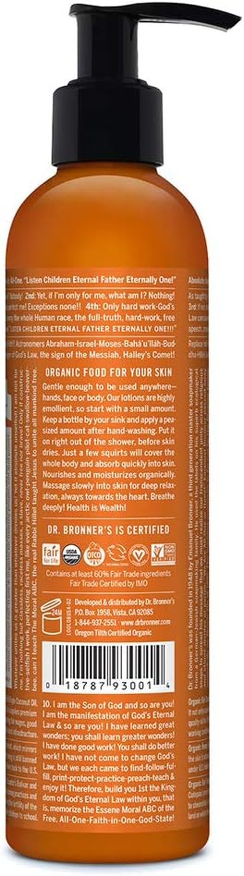 DR BRONNER'S Org Orange Lavender Lotion 237Ml image number 3