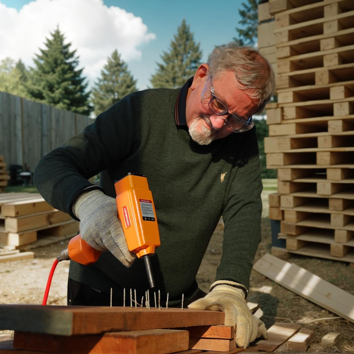 Professional Air Punch Nailer Nail Remover, Pneumatic Nail Puller for Denailing & Recycling Wood image number 4