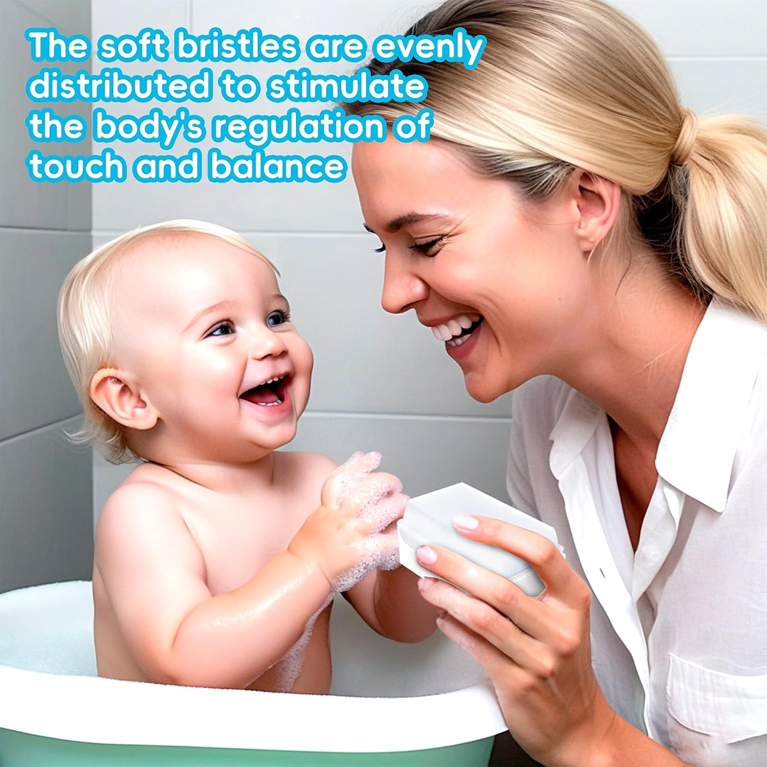 Cradle Cap Brush for Babies, 5Pcs Cradle Cap Treatment Set with Soft Bristle Brushes Silicone Scrubber Long Comb for Newborn Bathing Essentials Baby Brush and Comb Set (White) image number 6