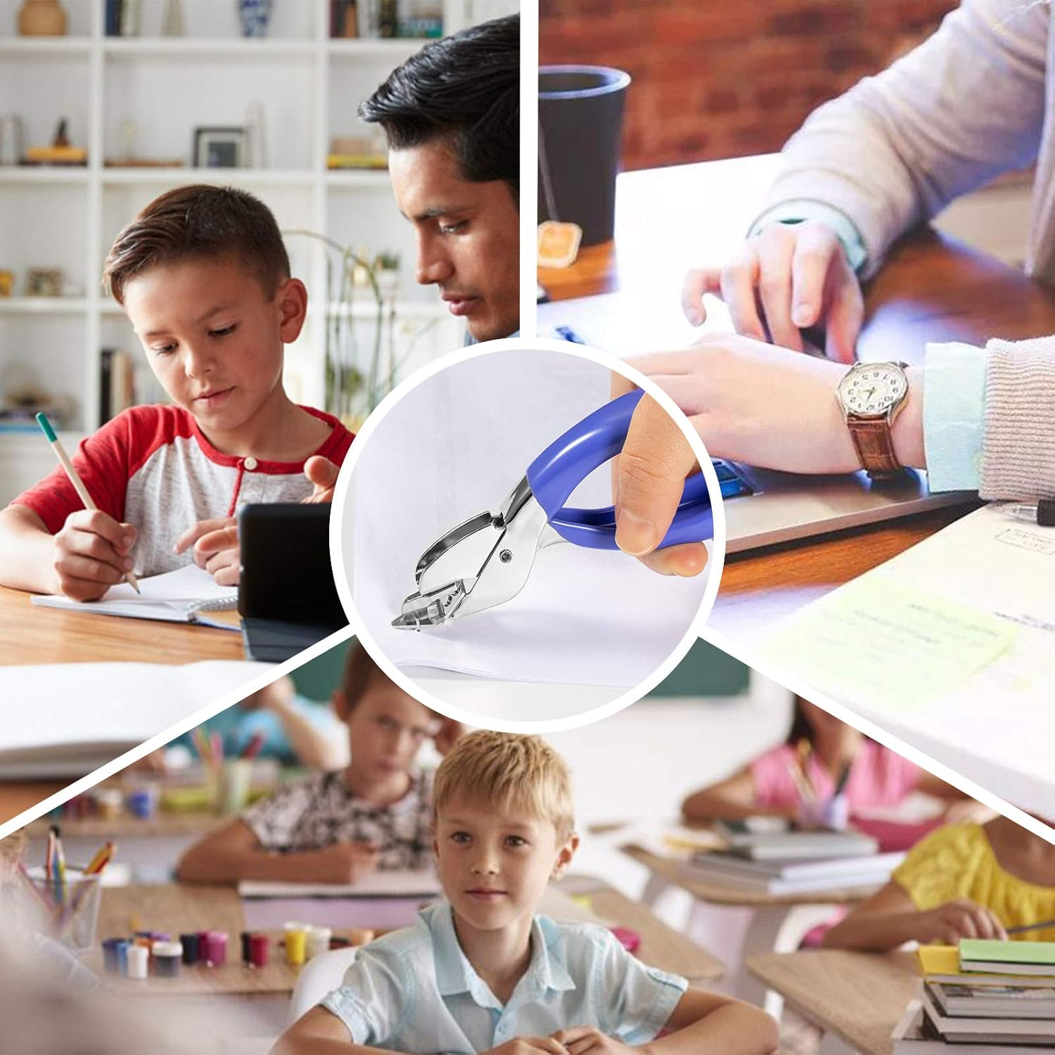 Staple Removers, Heavy Duty Pulltool Family School Office Stapleremover Tool with Non-Slip Handle (Blue) image number 5