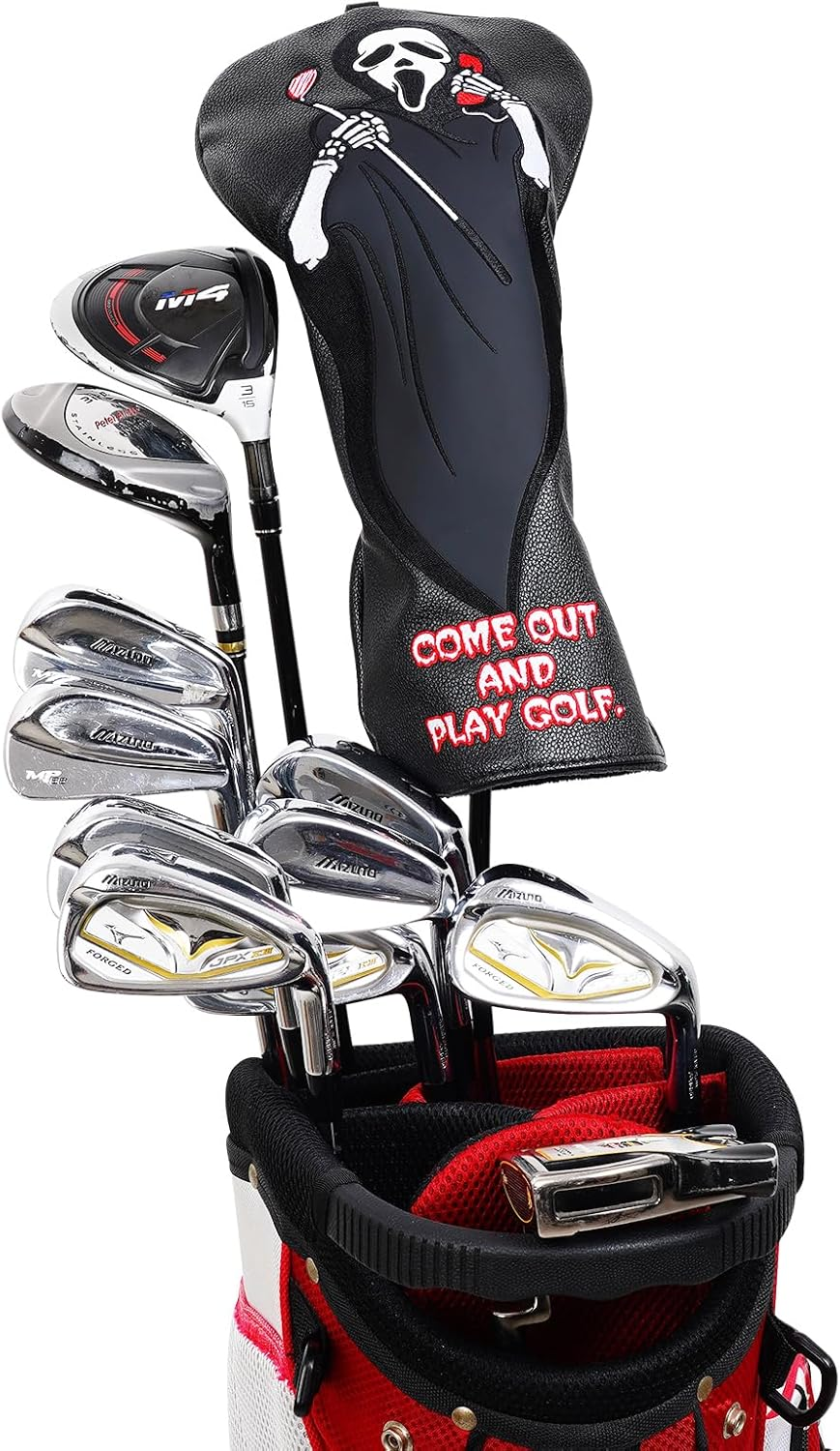 Golf Headcovers - Funny Golf Club Covers - Tour Grade PU Leather - Golf Driver Headcover, Waterproof, Soft Lining Golf Gift Birthday Gifts Grim Reaper Death Golf image number 4