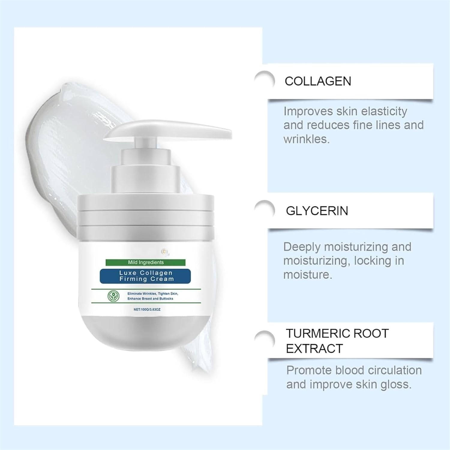 Awzlove Luxe Collagen Firming Cream, Anti-Aging Moisturizer with Collagen, Advanced Firming & Wrinkle Reducing Cream, Skin Tightening Lotion, Hydrating Formula, Restore Skin Elasticity (2Pcs)