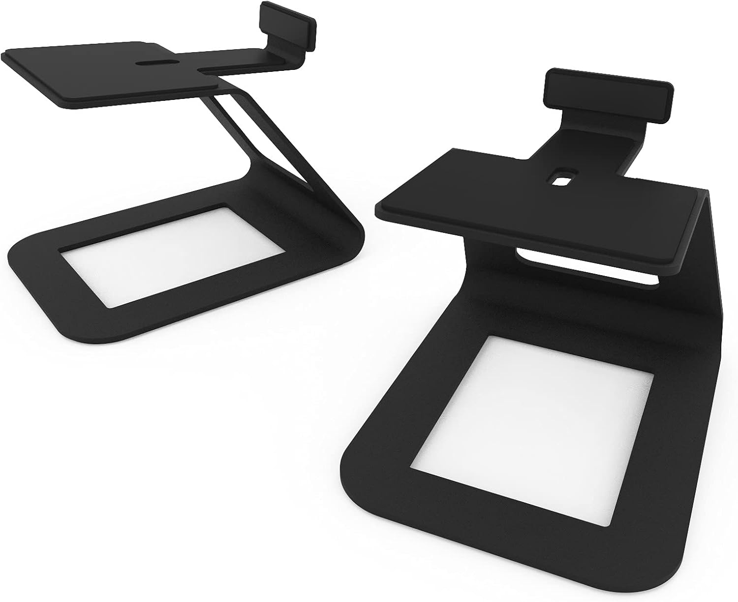 Kanto SE6W Elevated Desktop Speaker Stands for Large Bookshelf Speakers & Full-Size 5&rdquo;-7&rdquo; Studio Monitors | 6.9&rdquo; Tall | Supports 22 Lb | Damping 2.5 Mm Silicone Padding | &frac14;&rdquo;-20 Mounting | White | Pair