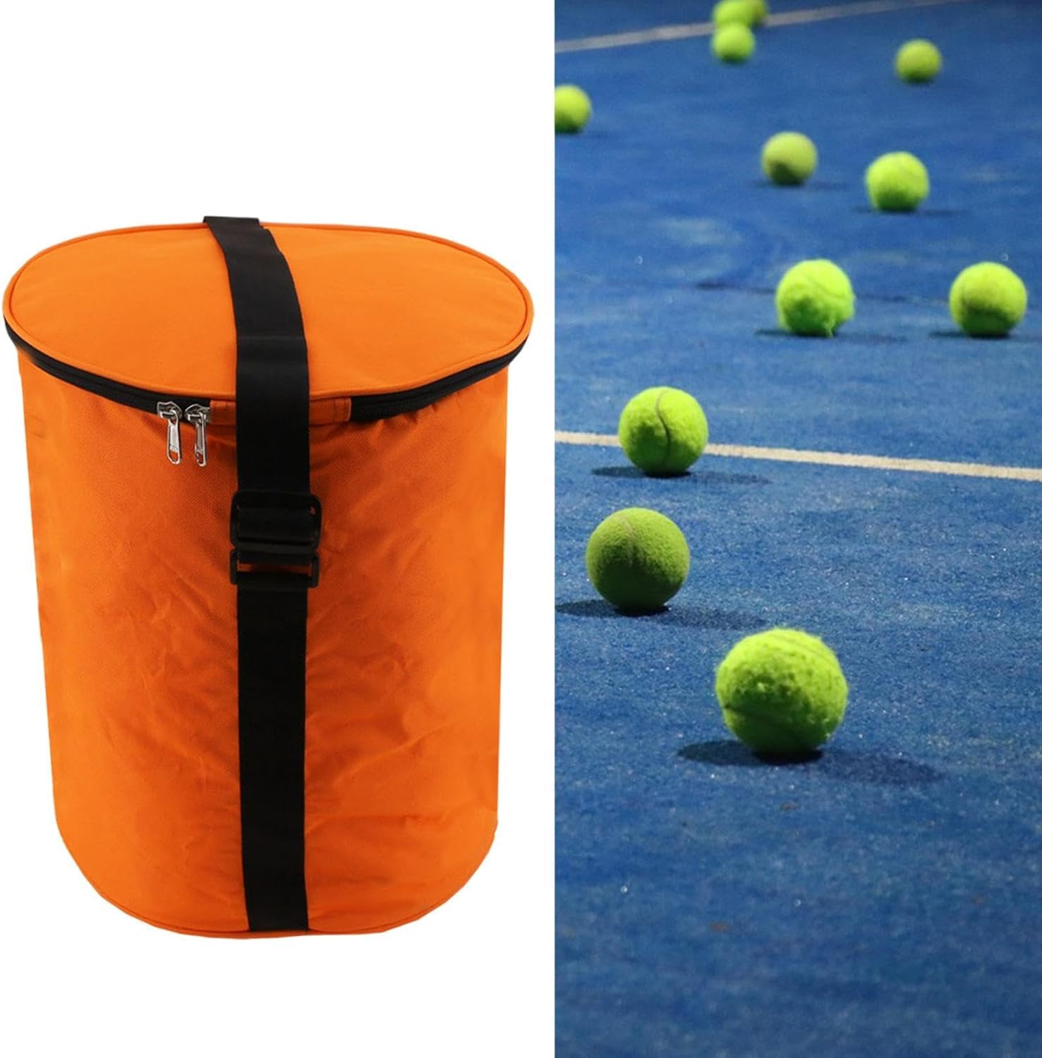Oshhni Tennis Ball Bag, Sports Bucket Handbag, Tennis Training, Women Men Accessories, Badminton Balls Bag Tennis Bucket Handbag image number 4