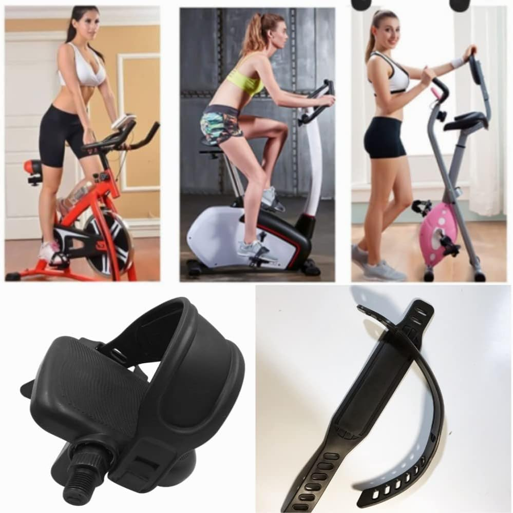 Adjustable Exercise Bike Pedal Straps, 1 Pairs Heavy Duty Non-Slip Pedal Straps Fit Most Bikes, Spinning Exercise Bikes, Stationary Cycle, Bicycle for Home or Gym image number 2