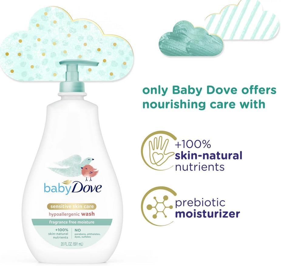 Baby Dove Sensitive Care Baby Wash 400Ml image number 2