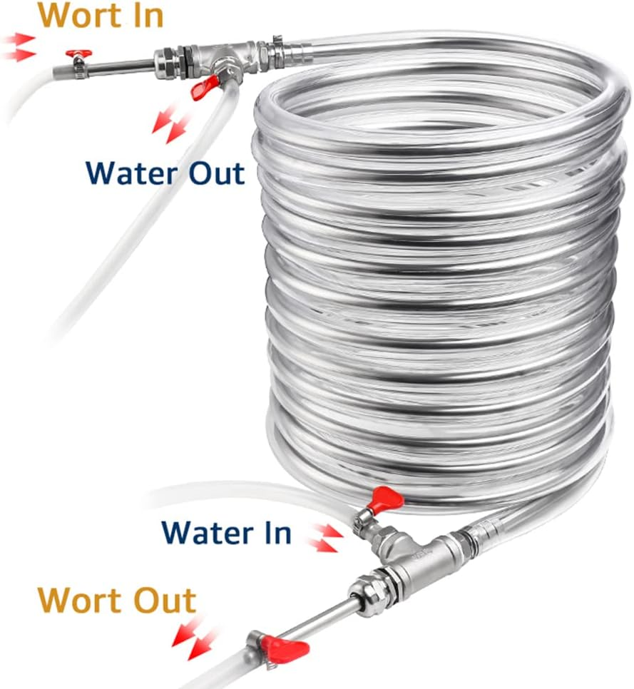 Wort Chiller, Counterflow Wort Chiller Stainless Steel Cooling Tube Heat Exchanger Coolingcoil image number 3