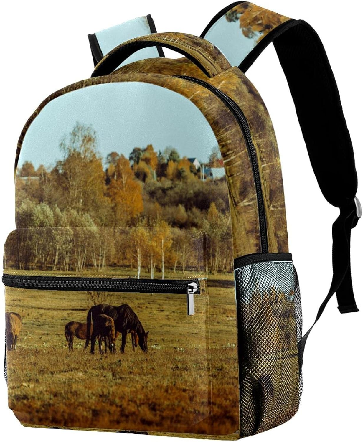 Horse Walking Backpack Students Shoulder Bags Travel Bag College School Tote Backpacks image number 3