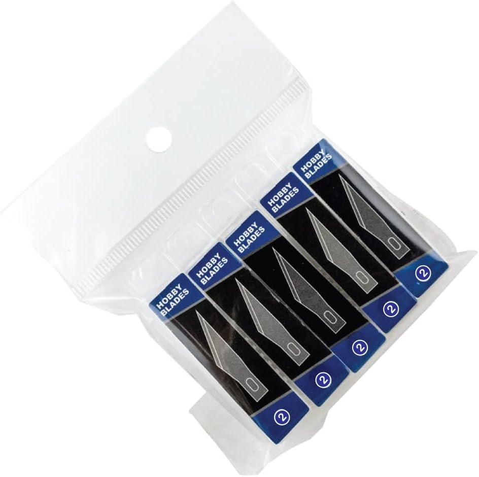 Ickysticky No 2 Hobby Replacement Blades 50-Piece Set, Refill Exacto Art Blades Cutting Tool with Storage Case for Craft, Hobby, Scrapbooking, Stencil image number 2