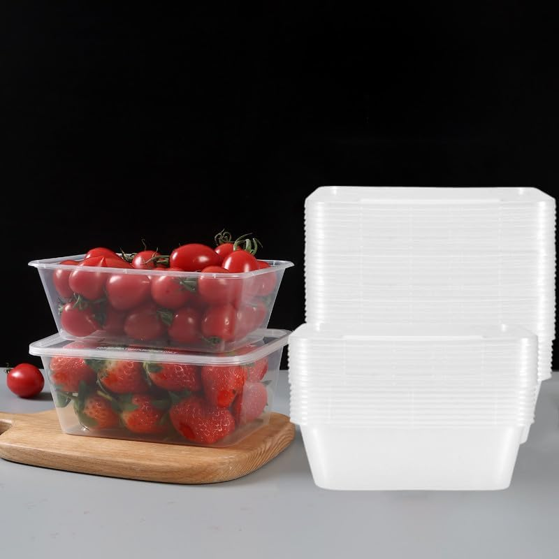 650Ml Takeaway Container with Lids,Bpa Free,Can Be Refrigerated and Microwaved Sealed and Leak-Proof, It Is Utilized for Restaurant Takeout, Picnic, Fruit and Snack Takeout（50 Set） image number 5
