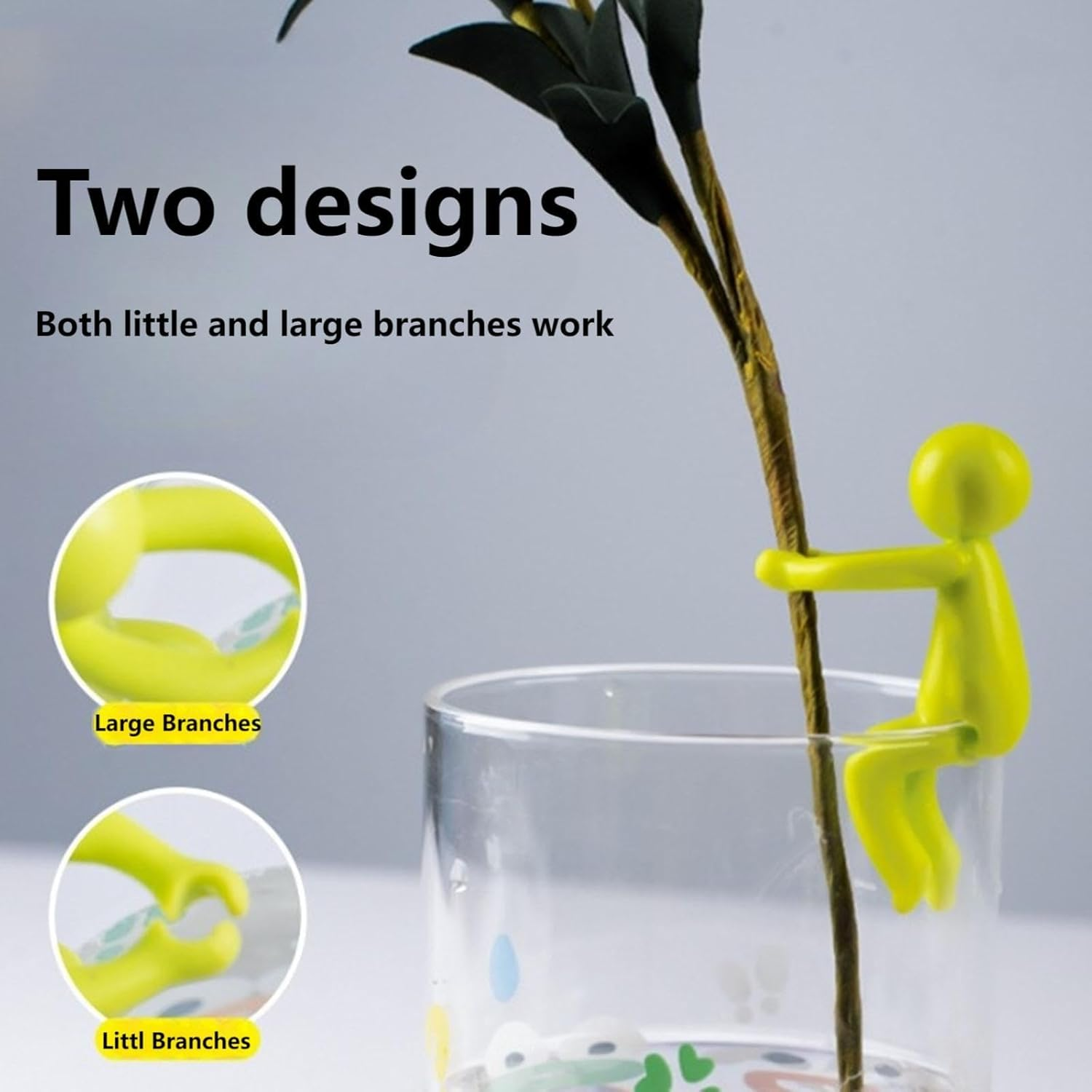 HKYLRAT 3 Pcs Plant Propagation Buddy, Little Man Plant Supports Plant Cutting Holder for Sprouts,Stems Shoots, Cuttings, Plant Nurturing Decorative Plant Supports Garden Decoration for Plant Lover image number 4