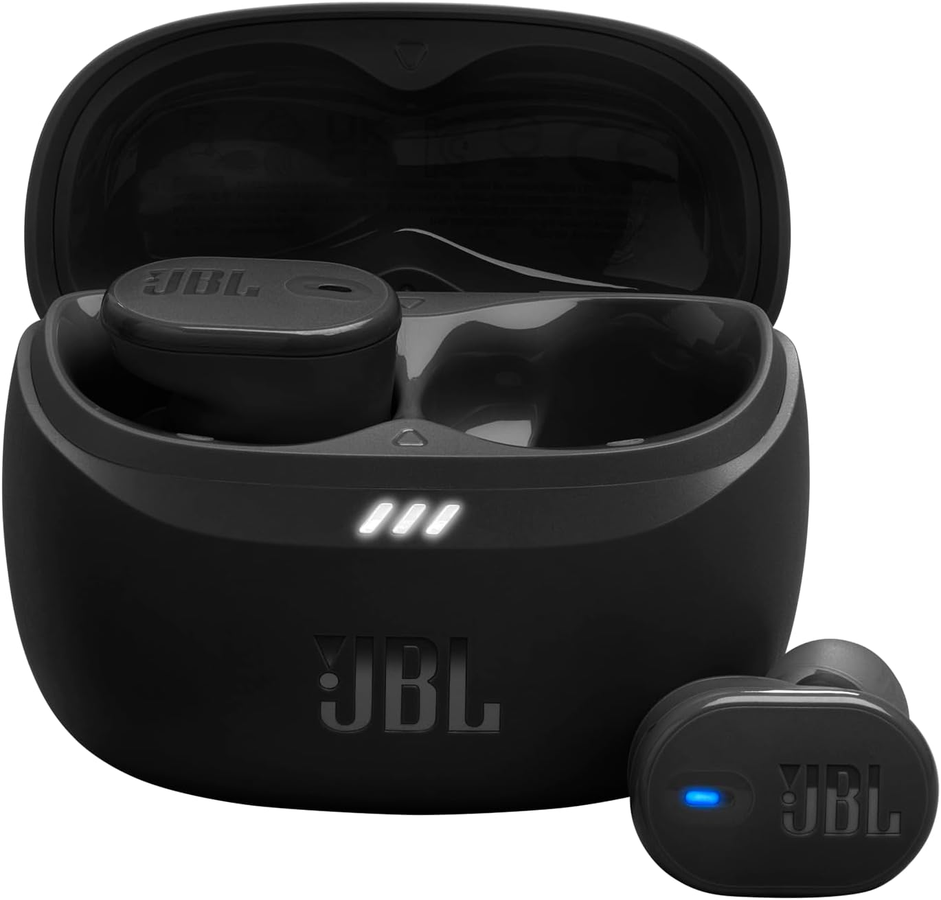JBL Tune Beam 2 Wireless Bluetooth In-Ear Headphones with Noise Cancelling, 48 Hours Playback Time, IP54 Water and Dust Proof, Multipoint Connection, Ergonomic Design, Ghost Black