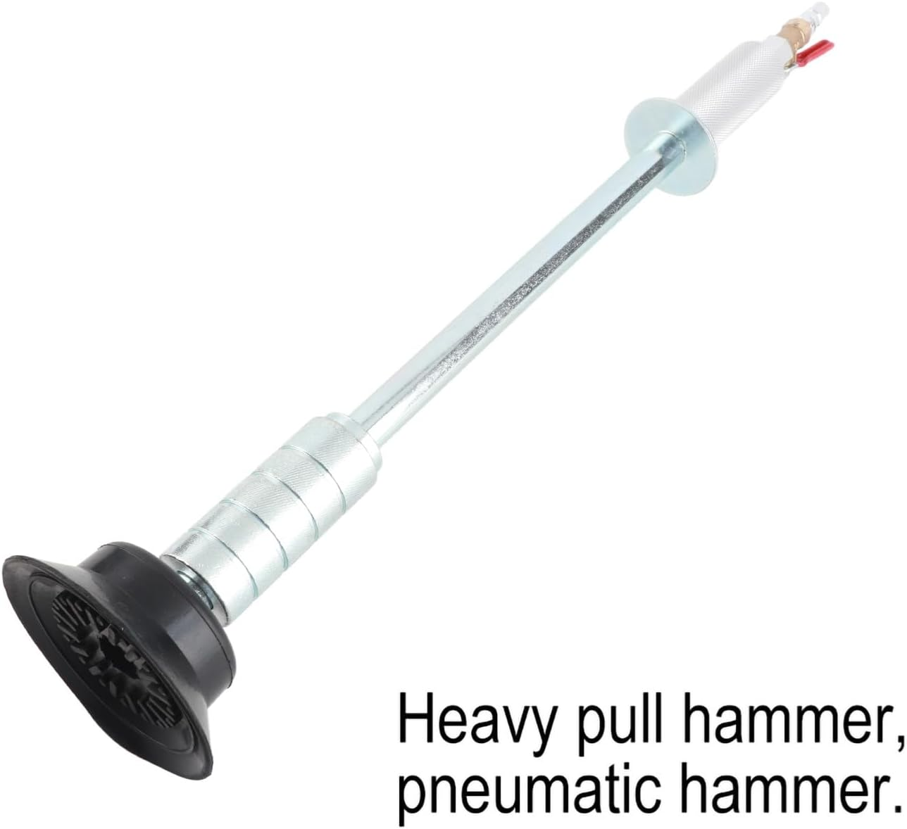 Heavy Pull Hammer Penumatic Sag Repair Hammer with Suction Cup Slide Tool, Dent Puller for Car Body Repair, Galvanized Steel Black Color 1900G Weight image number 1