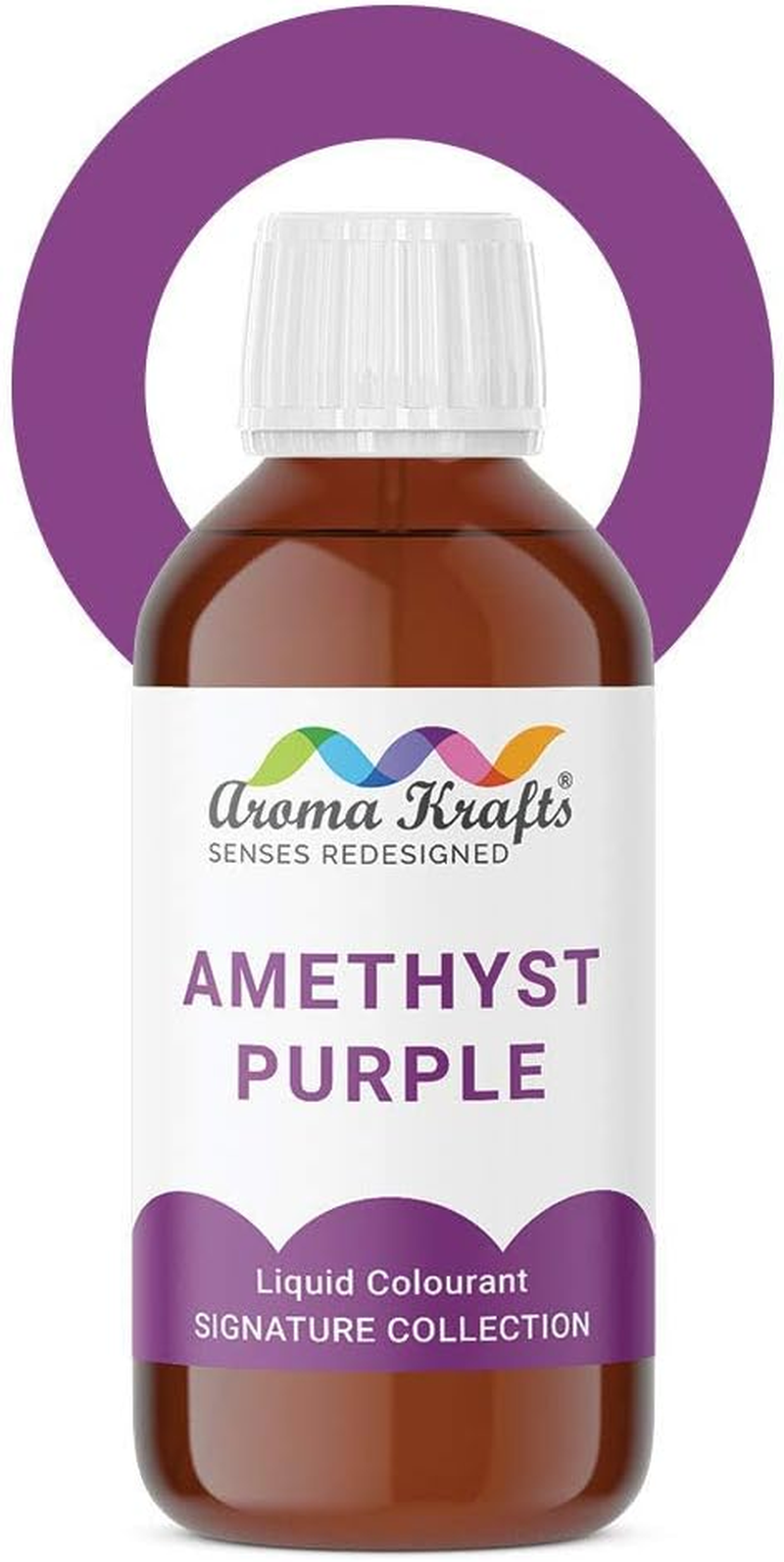 Aromakrafts&reg; Liquid Colour for Melt & Pour Soap & Bath Bomb Making - AMETHYST PURPLE (30 Ml)