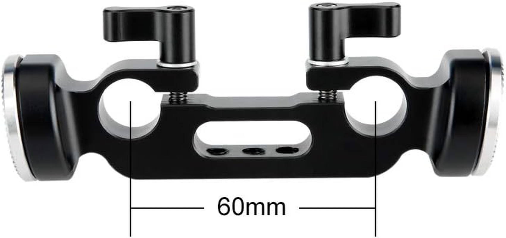 NICEYRIG 15Mm Dual Rod Clamp with Rosette for ARRI Standard(M6 Thread, 31.8Mm) image number 2