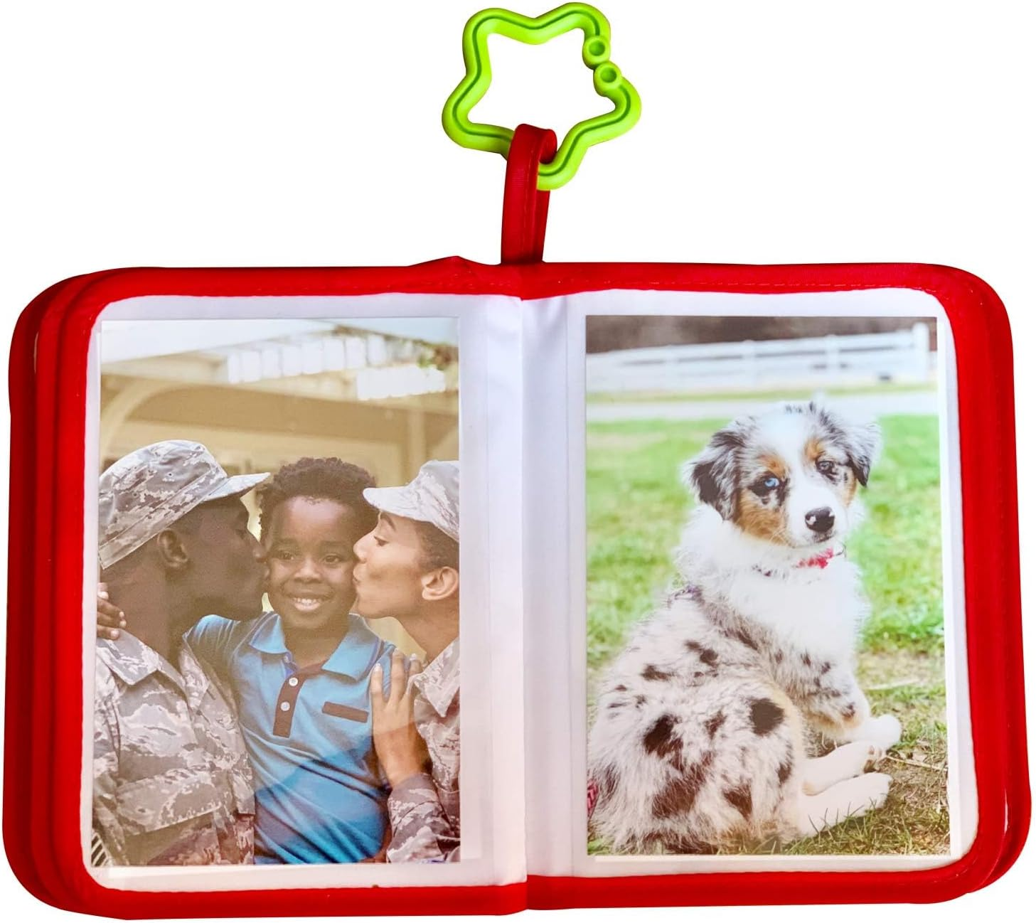 Baby Photo Album, Soft First Year Book with Woodland Animals, My First Book of Photos, Album Holds 4X6 Pictures for Memory Baby Shower(Red) image number 2