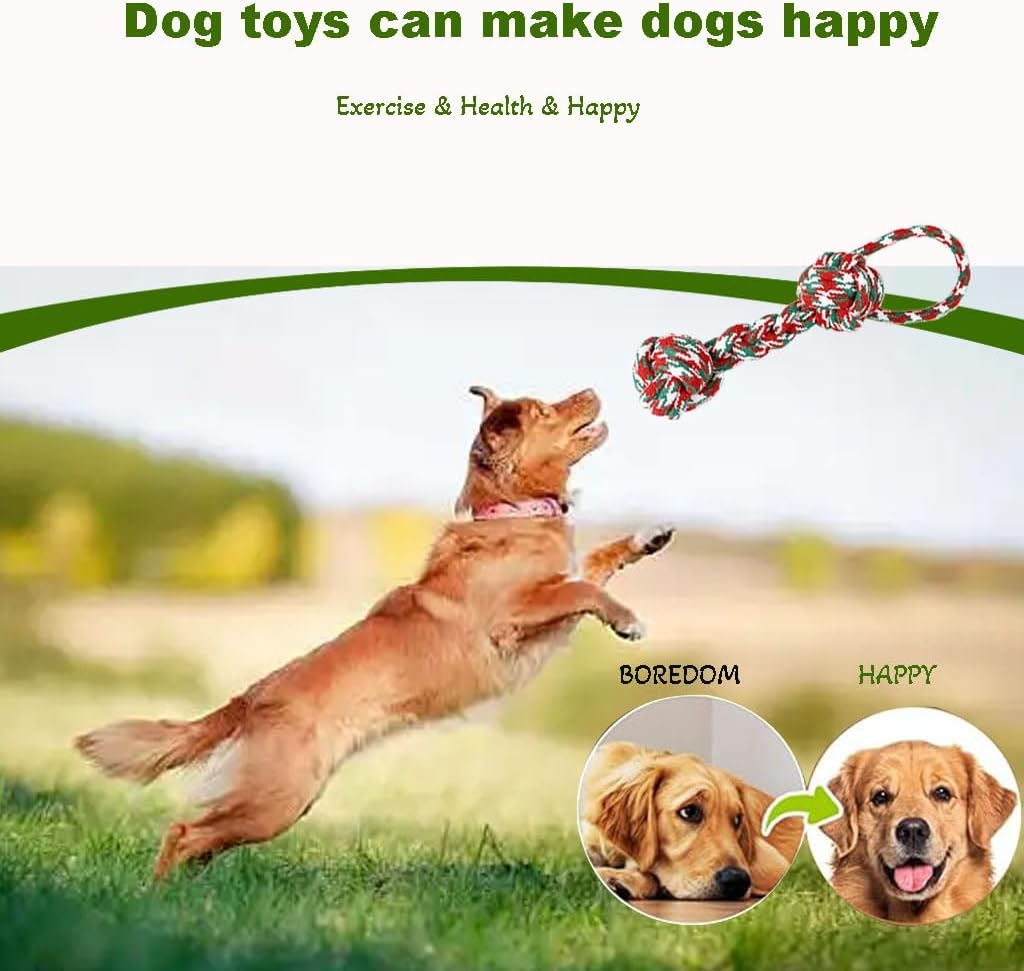 Dog Rope Toys, Interactive Dog Toys for Aggressive Chewers,Tug of War Dog Toy for Boredom, Teeth Cleaning, Suitable for Small Medium Large Dogs image number 2