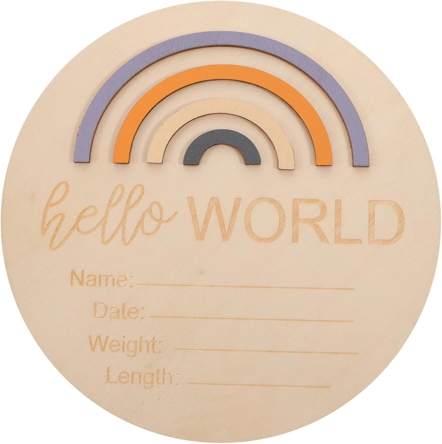 Milestone Wooden Photo Prop Name Sign Newborn Months Card for Gender Reveal Shower Parents Gift