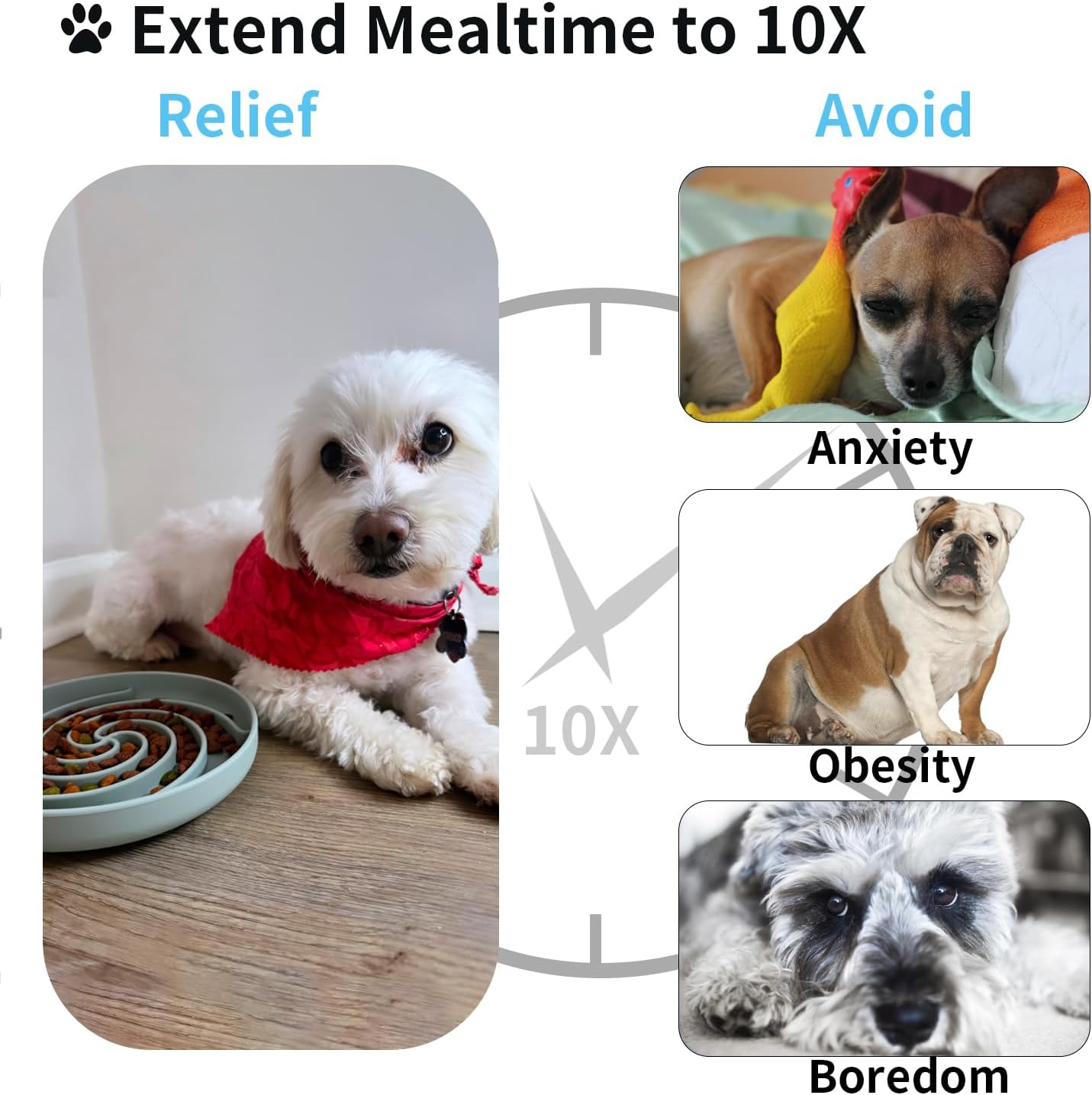 Bifeaw Dog Puzzle Bowl - Silicone Slow Feeder Dog Bowls for Healthy Eating - Puppy Slow Feeder Non-Slip Design Dishwasher Microwave Safe for All Breeds Dogs (Grey-Green) image number 6