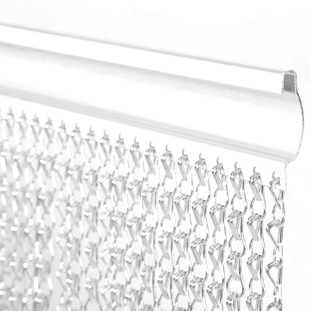 Aluminum Chain Curtain for Room Dividers & Proof Ventilated Partition, Durable Decorative Door Curtain for Home Office Functional Zones image number 6