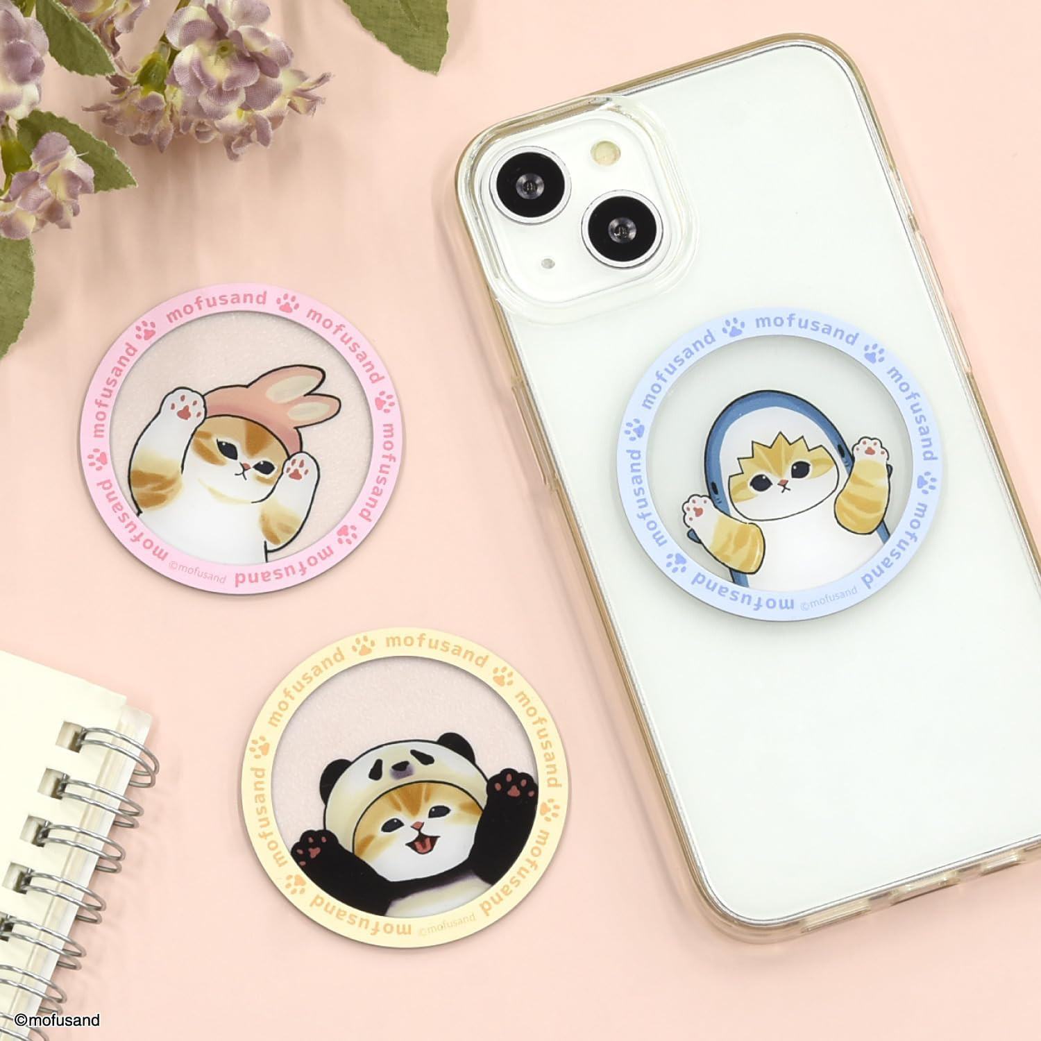 Gourmandies Mofusand Magsafe Compatible Metal Sticker Shark Mofusand MOFU-89A image number 4