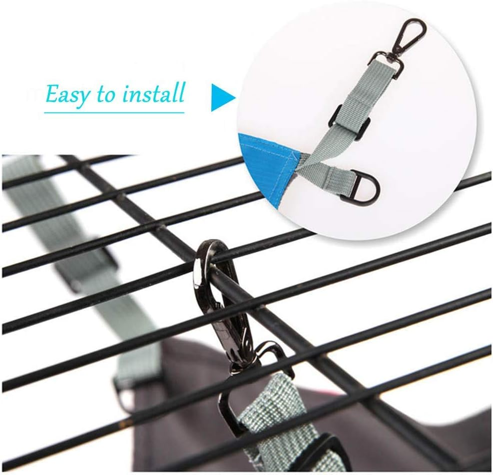 Slowton Hanging Cat Hammock, Adjustable Cat Bed for Cage, Two Sides Reversible Comfortable Waterproof Resting Sleepy Pad with Adjustable Straps and Metal Hooks for Cats Small Dogs Other Small Animals image number 1