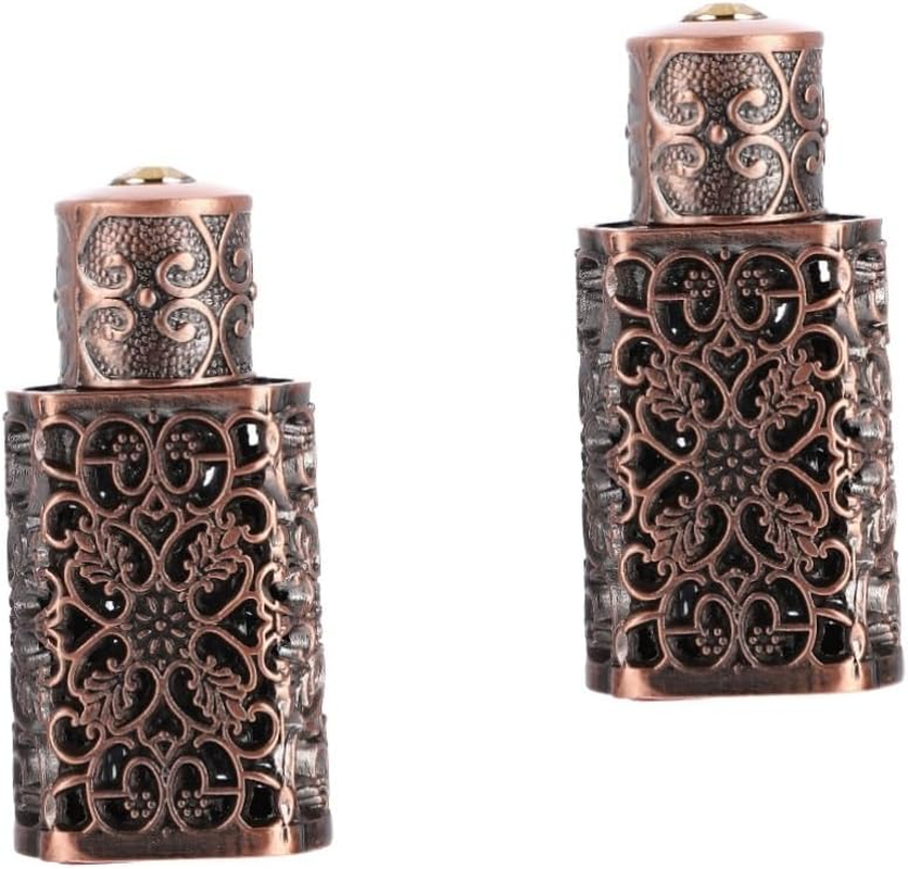 GARVALON 2Pcs Hollow Engraving Essential Oil Spray Bottle Leak Perfume Container for Travel Camping and Craft Projects for Dispensing Aromatherapy Liquids image number 3