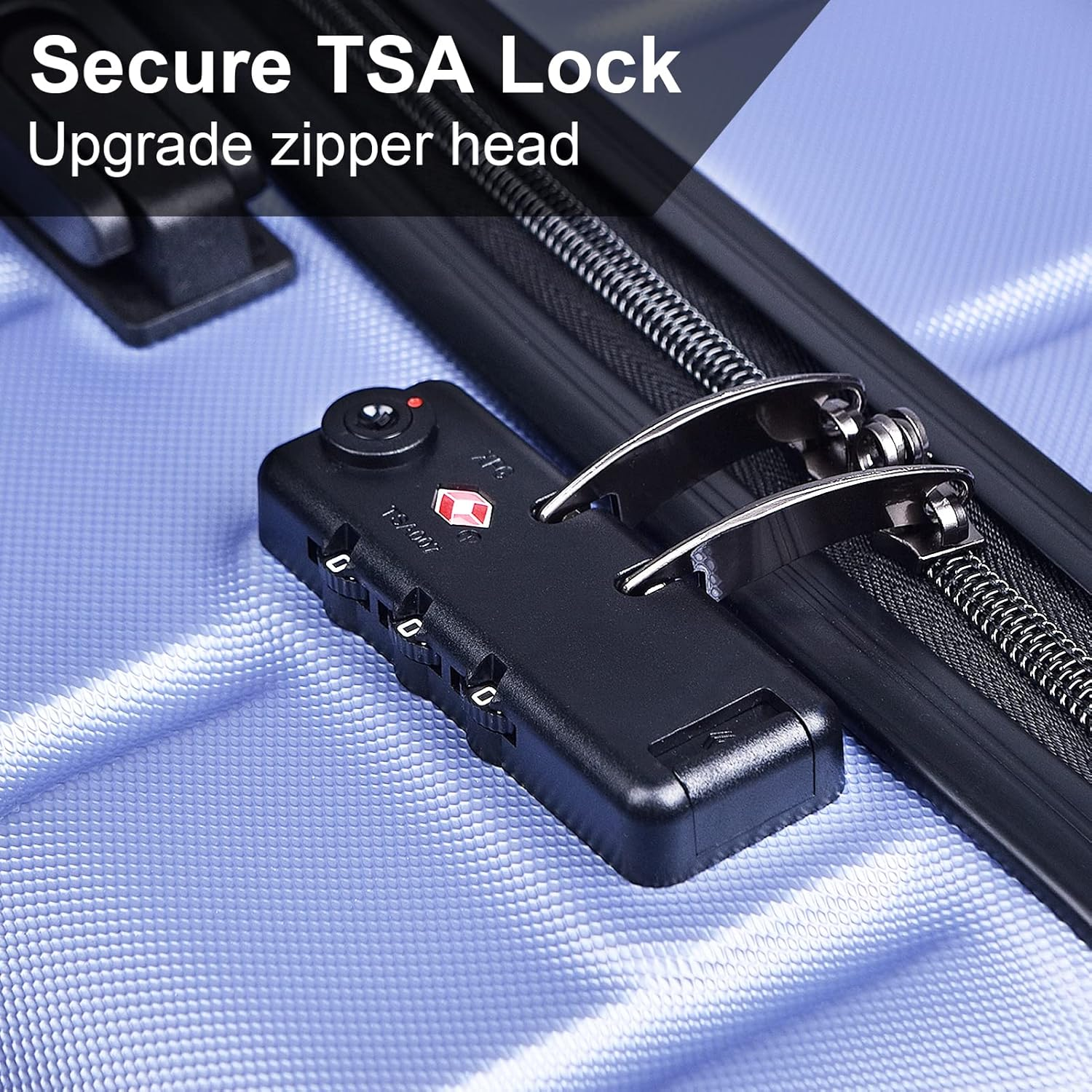 SPOFLYINN 3 Piece Hardshell Luggage Suitcase Sets Hardside Carryon Luggage Set with 360 Degree Spinner Wheels for Travel (20"/24"/28"), Lavender Purple as Shown, One Size, Fashion image number 3